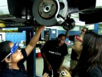 Students work on the EVX Focus